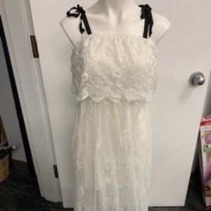 NWT: Aqua ruffled maxi dress